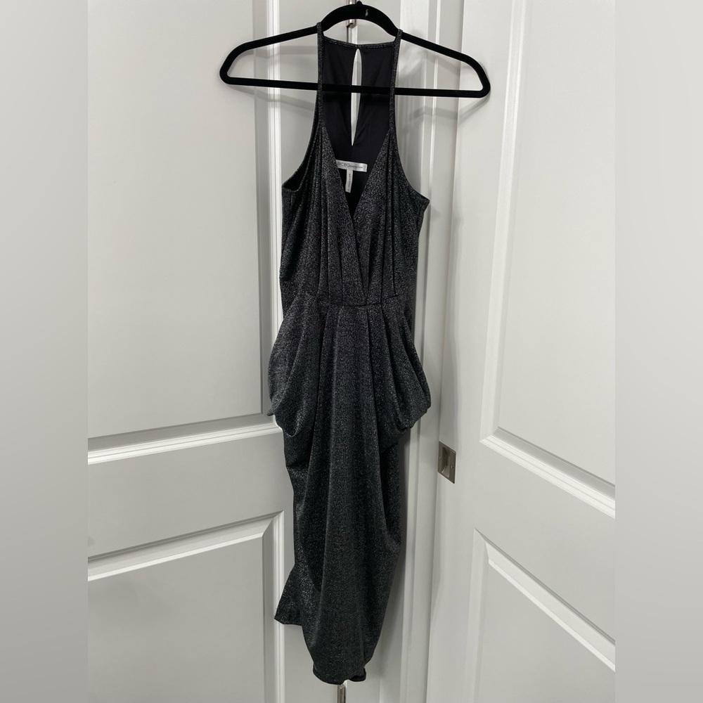 NWT | BCBGenaration| Midi Metalic Black Dress | Small - Picture 13 of 14